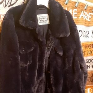 Levi faux fur trucker jacket